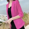 Leichter Damen-Leinenblazer: 2025 Koreanischer Stil, Professionell, Kurz, Vielseitige Sommer-Sonnenschutzjacke