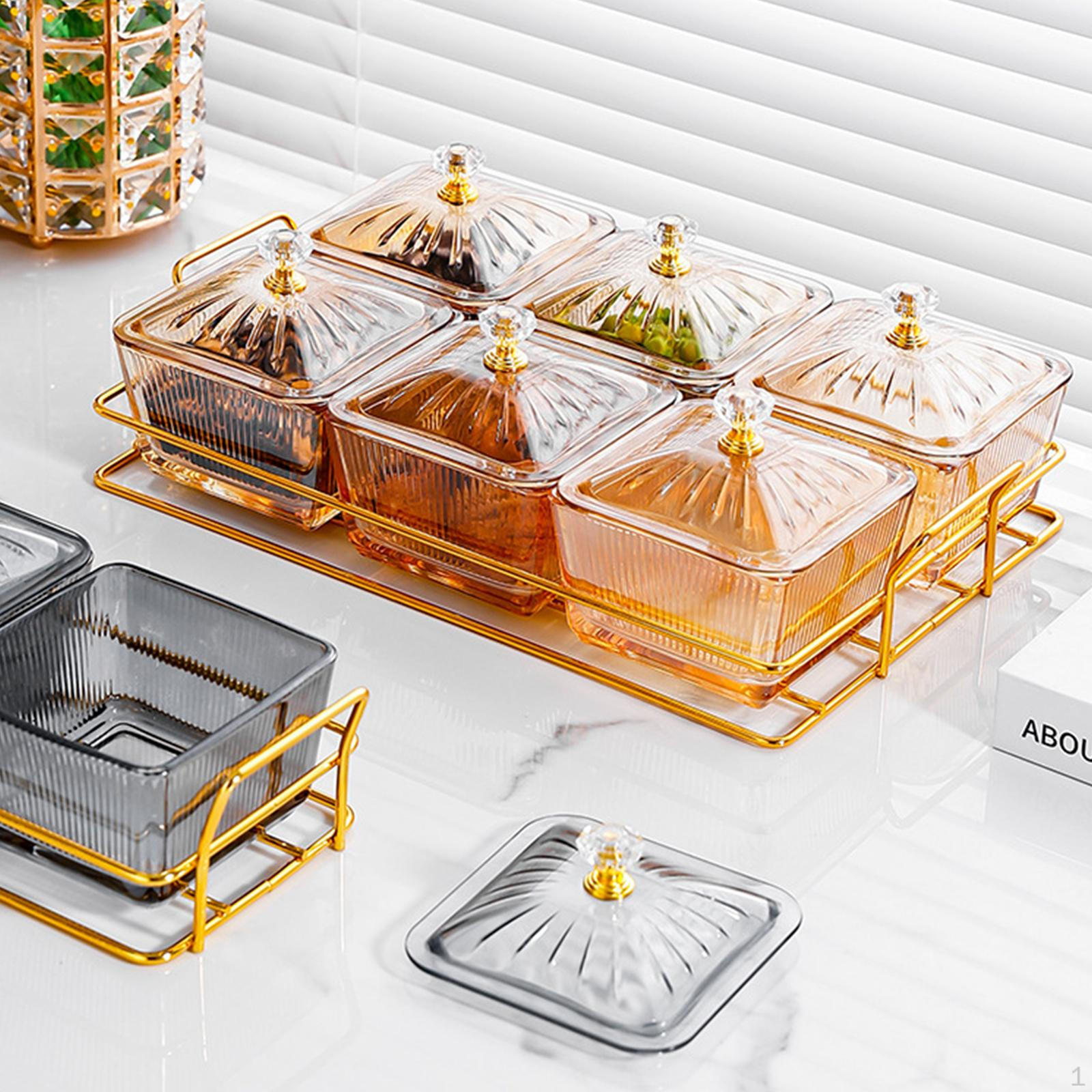 

6 разделенных мисок для закусок, блюд, контейнер для хранения продуктов, поднос для сухофруктов, закуски