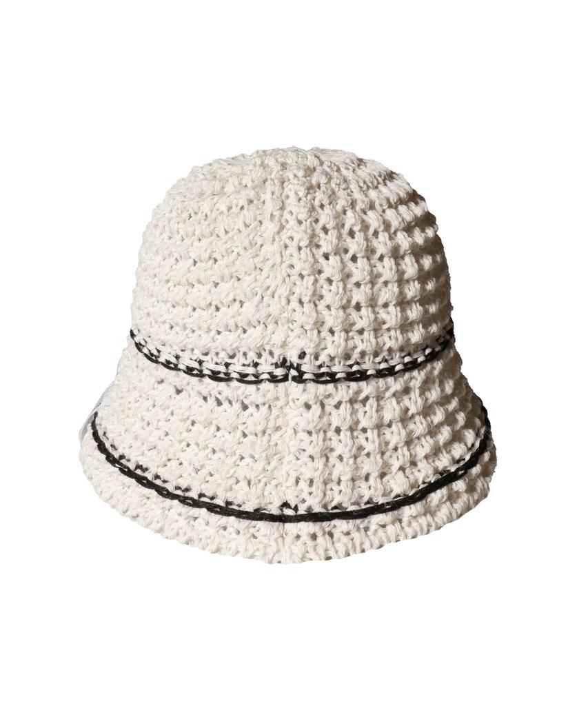 Seullipiseullib Line Minimal Ivory Bucket Hat