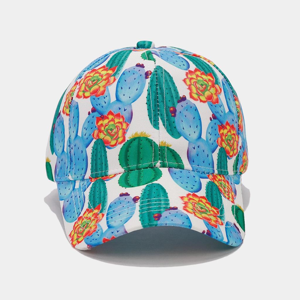 Tropisches Kaktusmuster Vollprint Baseballkappe Damenmode Atmungsaktive Sonnenschutzkappe Herren Sommer Outdoor-Sport Papa-Hüte
