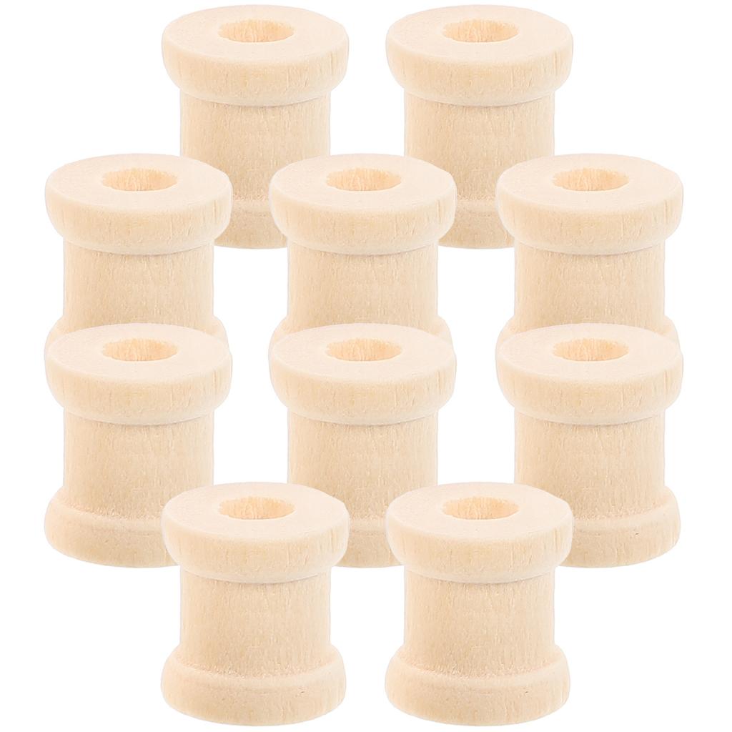 20Pcs 100pcs Unfinished Wood Spools DIY Craft Bobbins for Weaving Sewing String Holder Handmade Jewelry Making Supply Kit