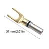2PCS Gold Plated 4mm Banana Plug Speaker Connector Y Spade Speaker Plug Enhances Sound Stability