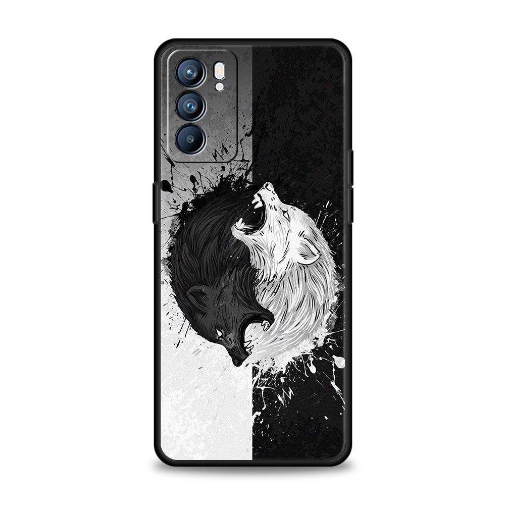 Animal Wolf Phone Case For OPPO Find X5 A54 A53 A52 A9 2020 A16 A15 A95 A76 A74 A12 Reno7 SE Reno6 Pro+ 5G Soft Silicone Cover