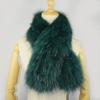 MWFur Fashion Winter Fluffy Fox Fur Scarves Hand Knitted Fox Fur Neck Collar Knit Fox Fur Scarf for Women