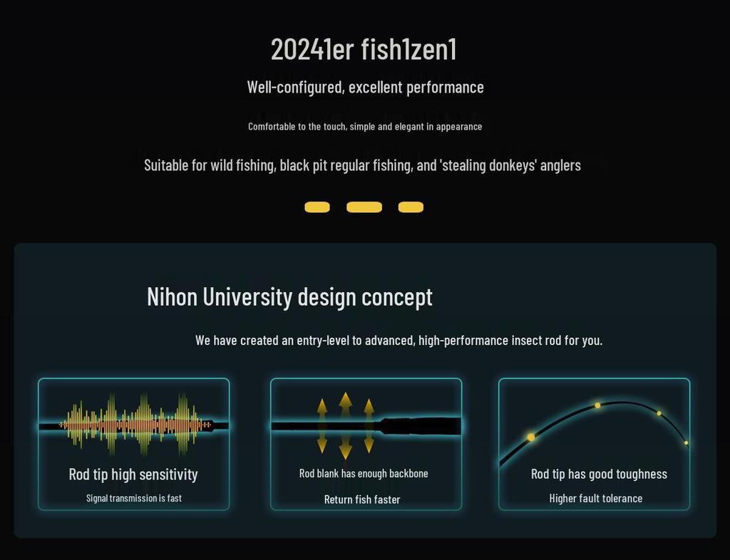 Er Yu ELFISH Zen II Ultralight Casting & Spinning Rod for Bass & Mandarin Fish