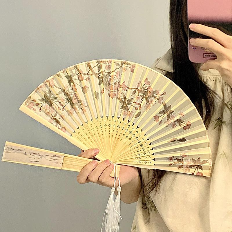 Begonia Print Hand Fan Wedding Hand Fans Folding Fan Hand Fans  for Women Dancing Custom Fans Home Decor Photo Props