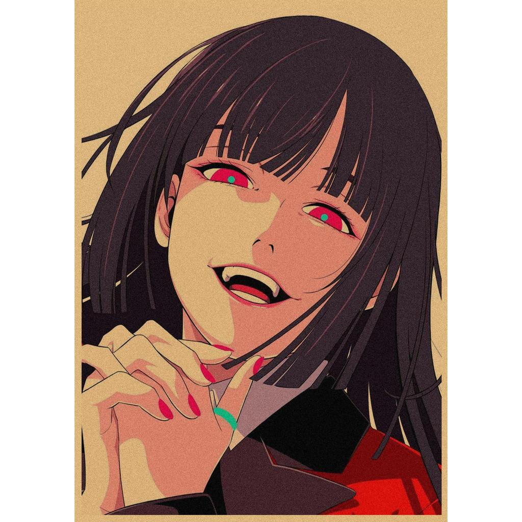Kakegurui Anime Retro Kraft Paper Poster Wall Art 326