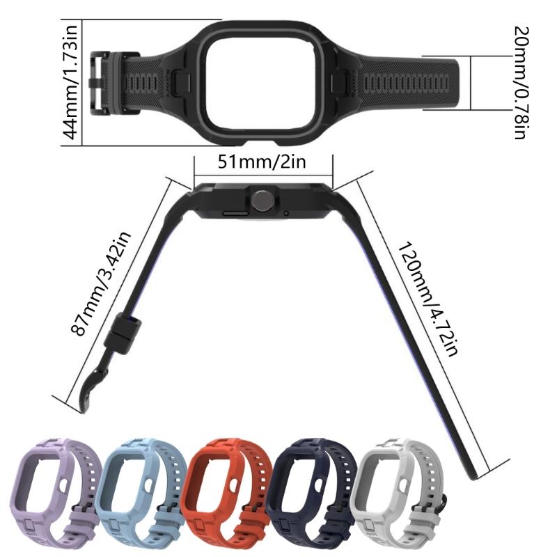 Upgrades Silicone Replacement Band Soft Adjustable Wrist Strap Comfortable Wristband Simple Installs for Watch 4