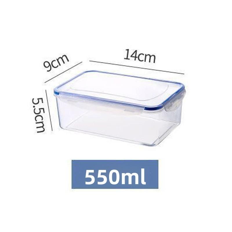 Sealed Five-grain Refrigerator Storage Box, Thickened Food Freezing Storage Box, Kitchen Square Transparent Box, Fresh-keeping Box