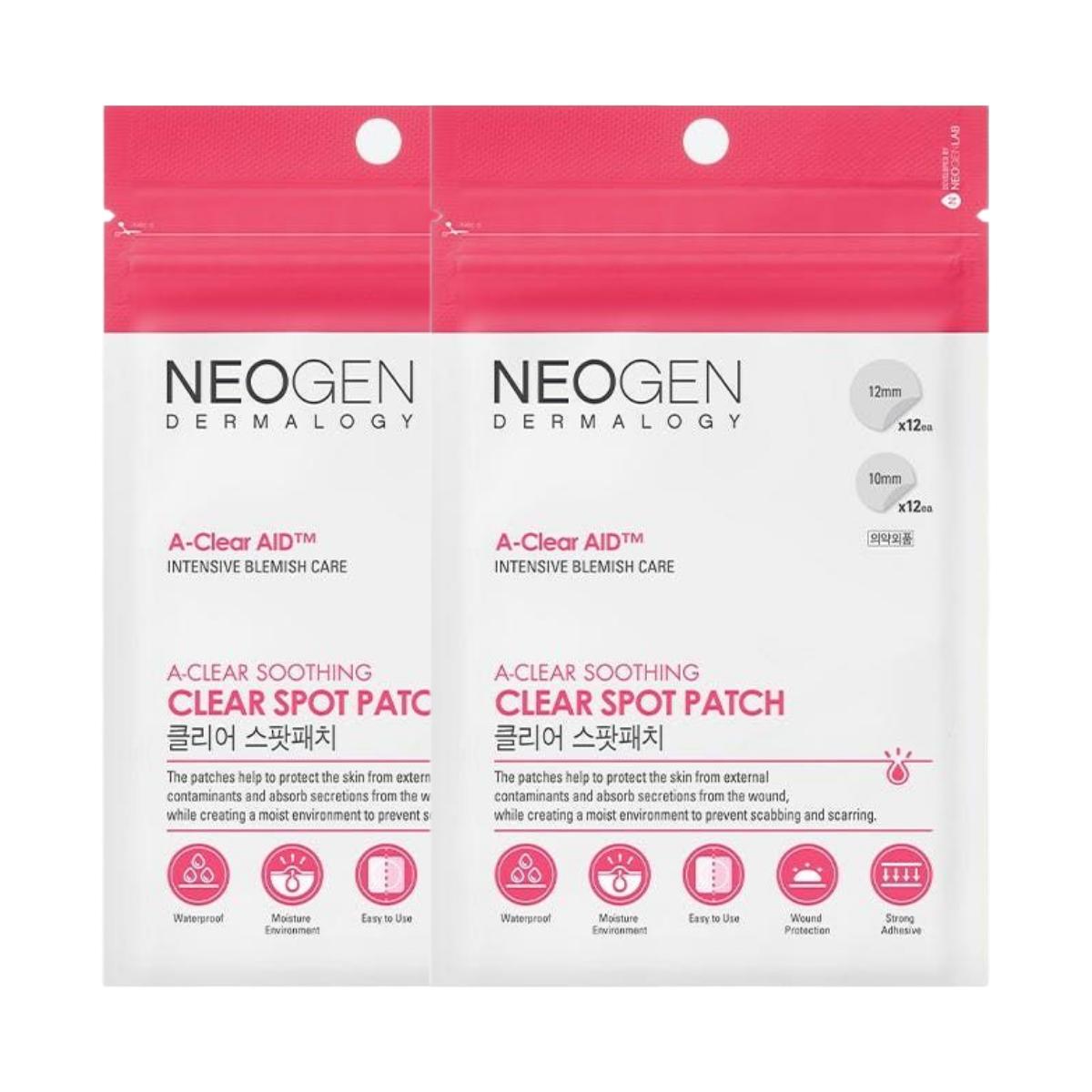 Neogen Dermalogy A-Clear Soothing Clear Spot Patch Duo Set (24 Patches x 2 Packs)