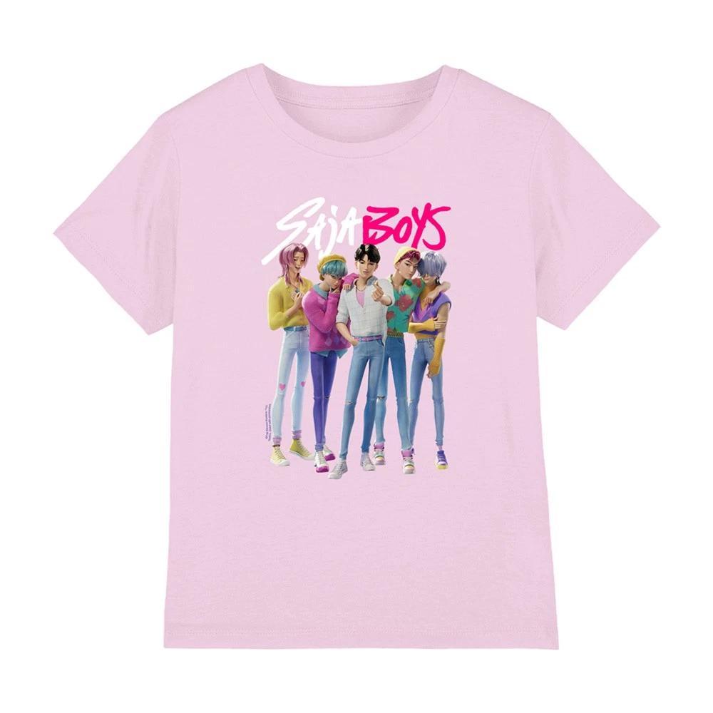 Kpop Demon Hunters - Saja Boys Boy Band Kids T-shirt, Light Pink 100