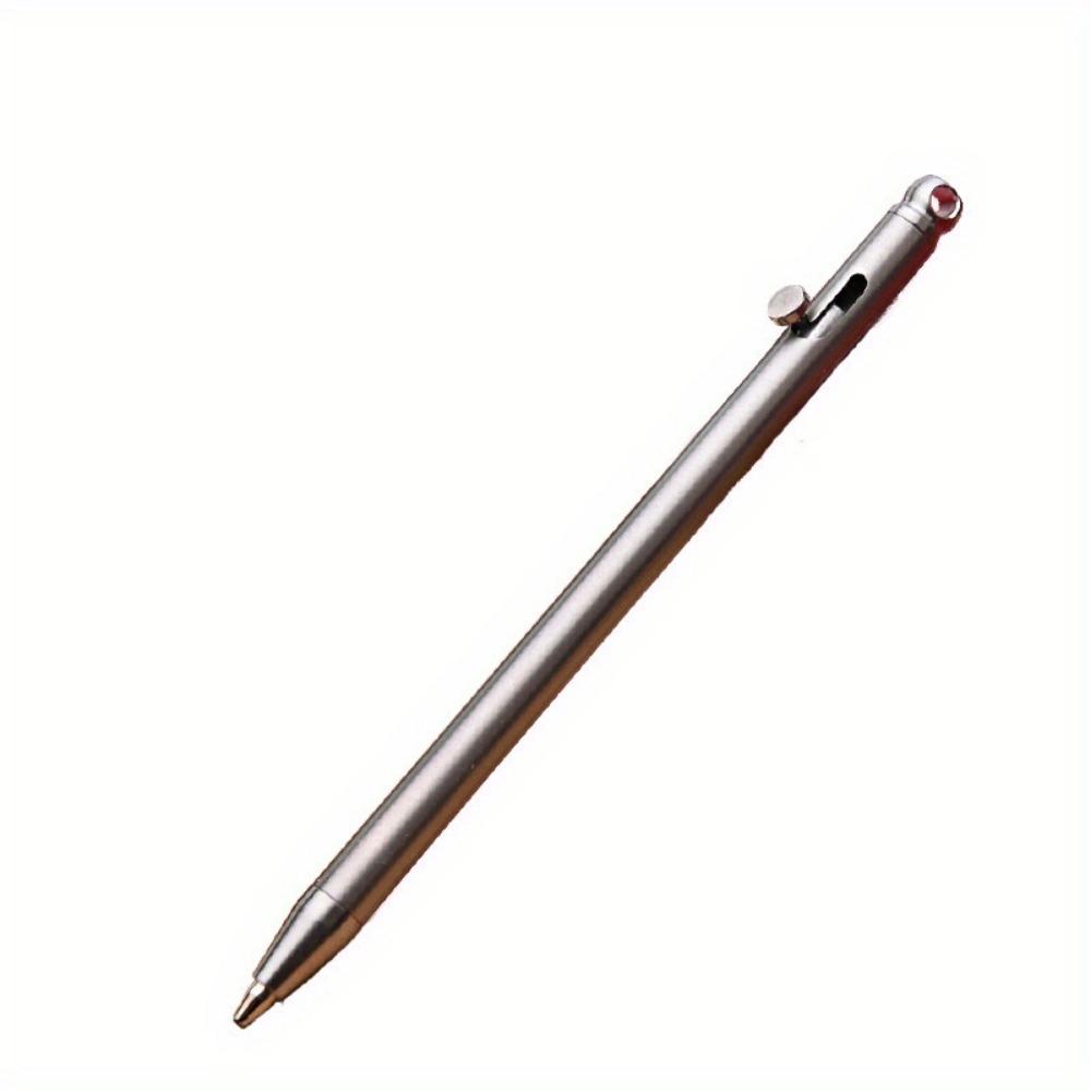 Pure Titanium Mini Compact Gun Bolt Pen Portable Keychain Pen Portable Travel Metal Ballpoint Pen Signing Party Gifts for Guests