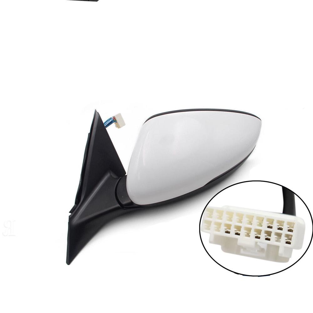 

Pair For Honda Accord White LH RH Side Power Heated Mirror W/Signal Lamp