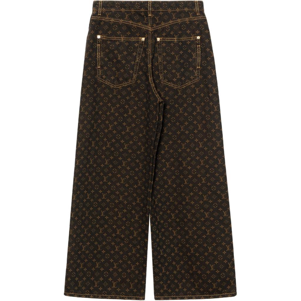 Lv Monogram Straight Cut Jeans 1AIBEO