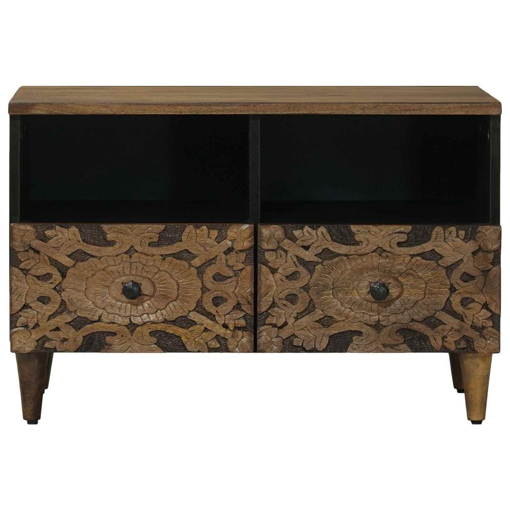 TV Stand in Brown 70 x 33.5 x 46 cm Solid Mango Wood