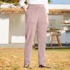 2026 New Women's Solid Color Elastic Waist Corduroy Straight Leg Casual Pants