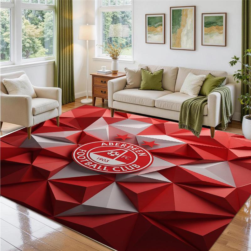 Aberdeen FC Design Crystal Velvet Rug Soft Decorative Mat for Bedroom Entrance