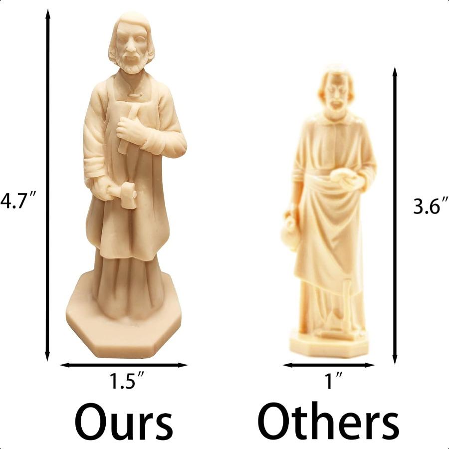 

Статуэтка Святого Иосифа для продажи дома, набор с новой инструкционной карточкой, смола, фигурка, молитва за дом, полный набор, бежевый United States