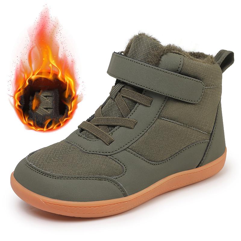 Winter Children Shoes Plush Waterproof Fabric Casual Non-Slip Boys Girls Shoes Rubber Sole Snow Boots Fashion Warm Outdoor Boots