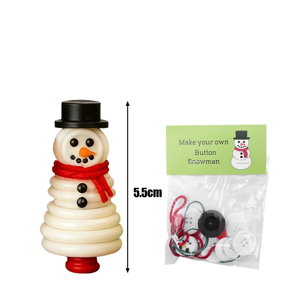 Christmas Button Ornament Making Set DIY Button Christmas Tree Ornament Kit Handmade Stacked Colorful Buttons Xmas Hanging Decor