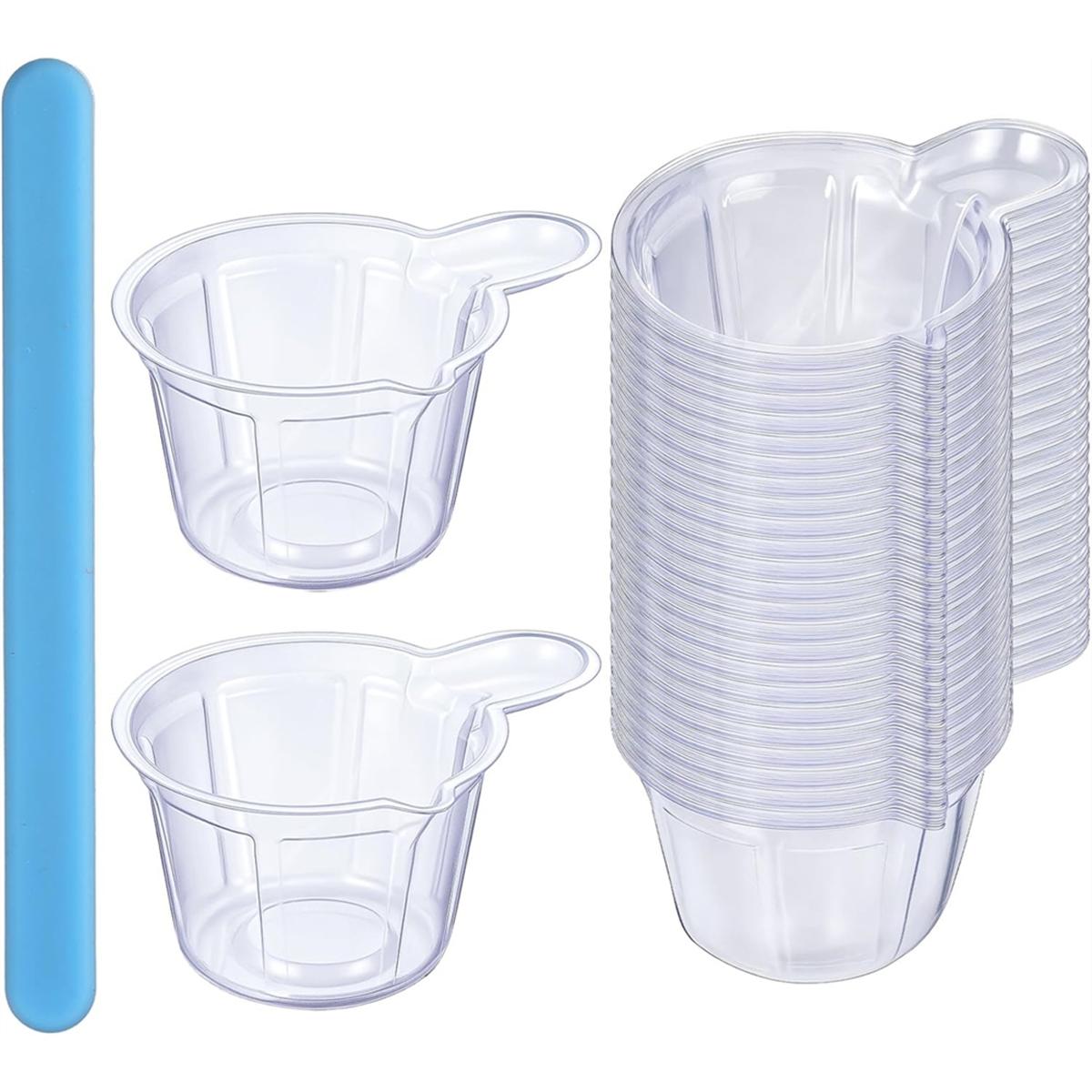 

2025+ 100 Pcs 40ml Resin Measuring Cups,with 1 Silicone Stir Stick Multipurpose Dispensing Cup for Mixing Paint Jewelry Making China Mainland