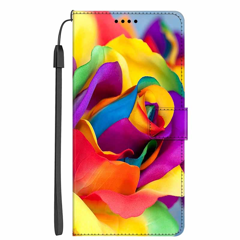 Leather Flip Cover For Redmi Note 14 Pro+ 5G Colorful Flower Patterns Phone Case For Redmi Note 14 4G 2025 Flip Case Wallet Bags