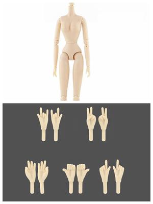 Accesorios para muñecas BJD 1/6 de alta calidad, cuerpo articulado de 28 piezas para muñecas de 11,5", cuerpo desnudo móvil y 5 pares de manos de repuesto.