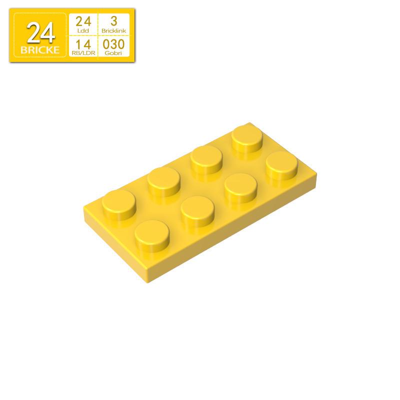 BRICKE 2x4 Compatible Building Plates for LEGO 3020 MOC Parts - Small Thin Bricks