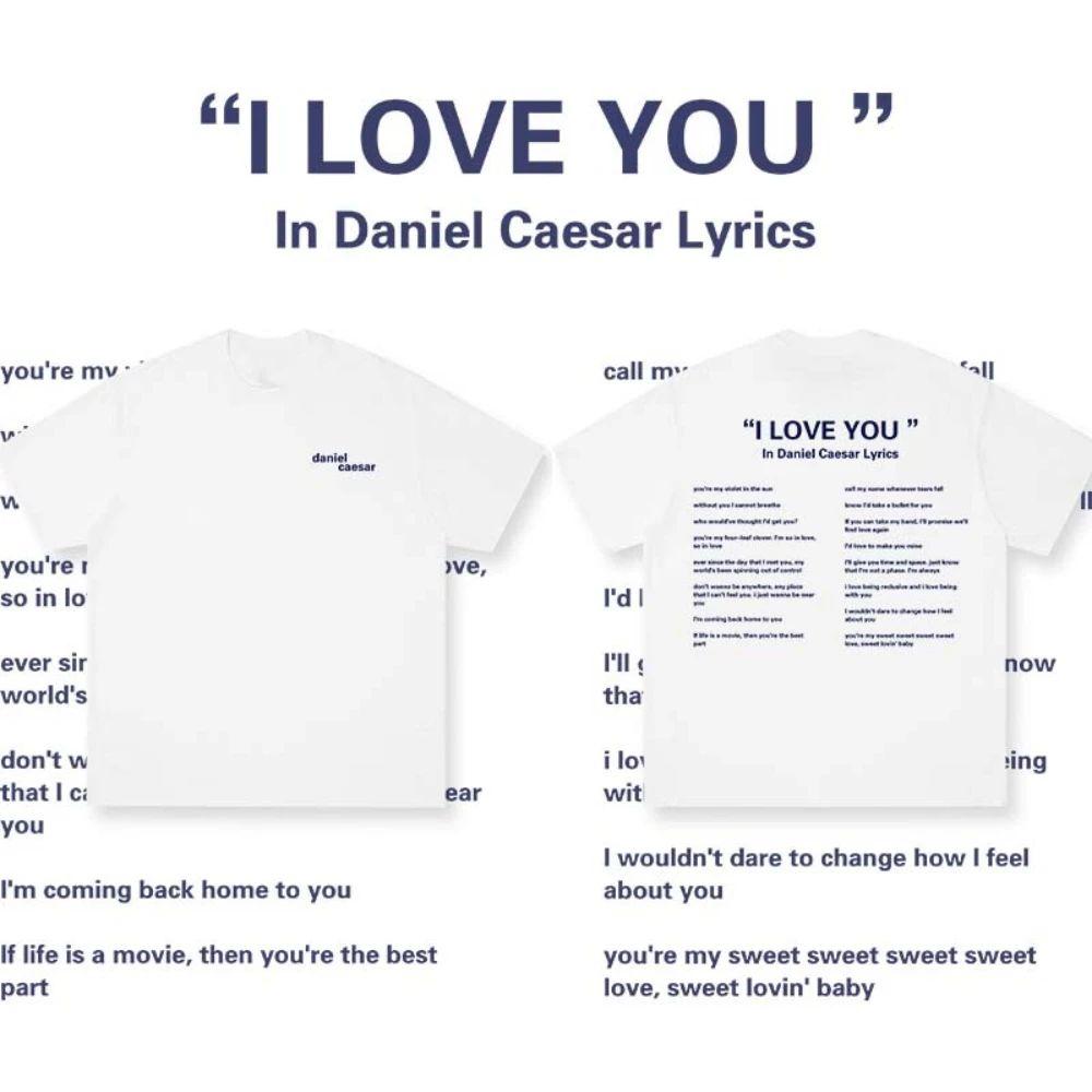 Novelty Printed Baju Casual Graphic Tee Daniel Caesar Unisexs and Womens T Shirt Cotton Casual YK Sports Short Sleeve Tshirt