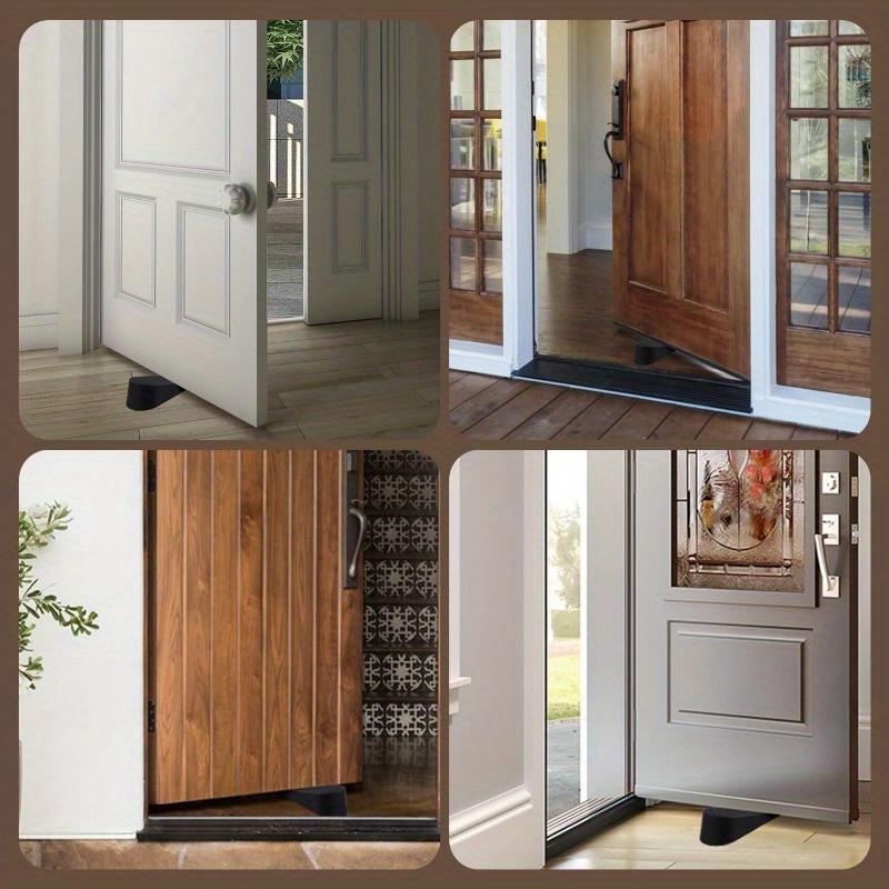 Door Stoppers for Bottom of Door On Floor, Premium Rubber Door Stopper Wedge, Floor Stable Stackable Door Stops for Carpet Heavy Duty Door, Door Gaps