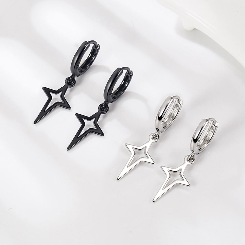 Hollow Dangle Earring Star Small Hoop Earring For Women Teen Girls Dainty Huggie Hinged Dangling Earring For Party Star Earring