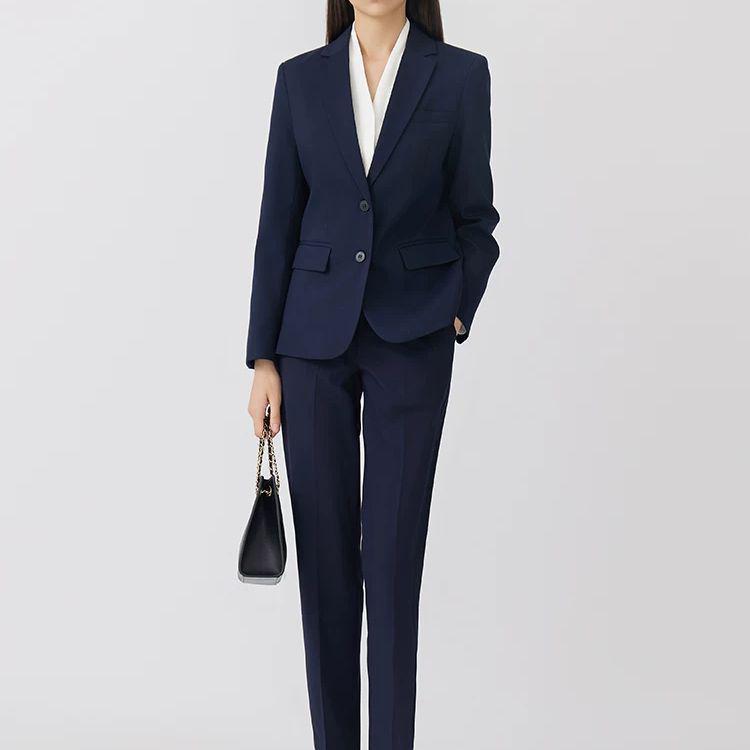 Women's Slim Fit Two-Button Wrinkle-Free Interview Suit Set