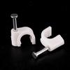 100Pcs  Rg59 Coax Cat5 Cat6 Cable Wire Clips Nail Clamps Straps Tacks White 6Mm