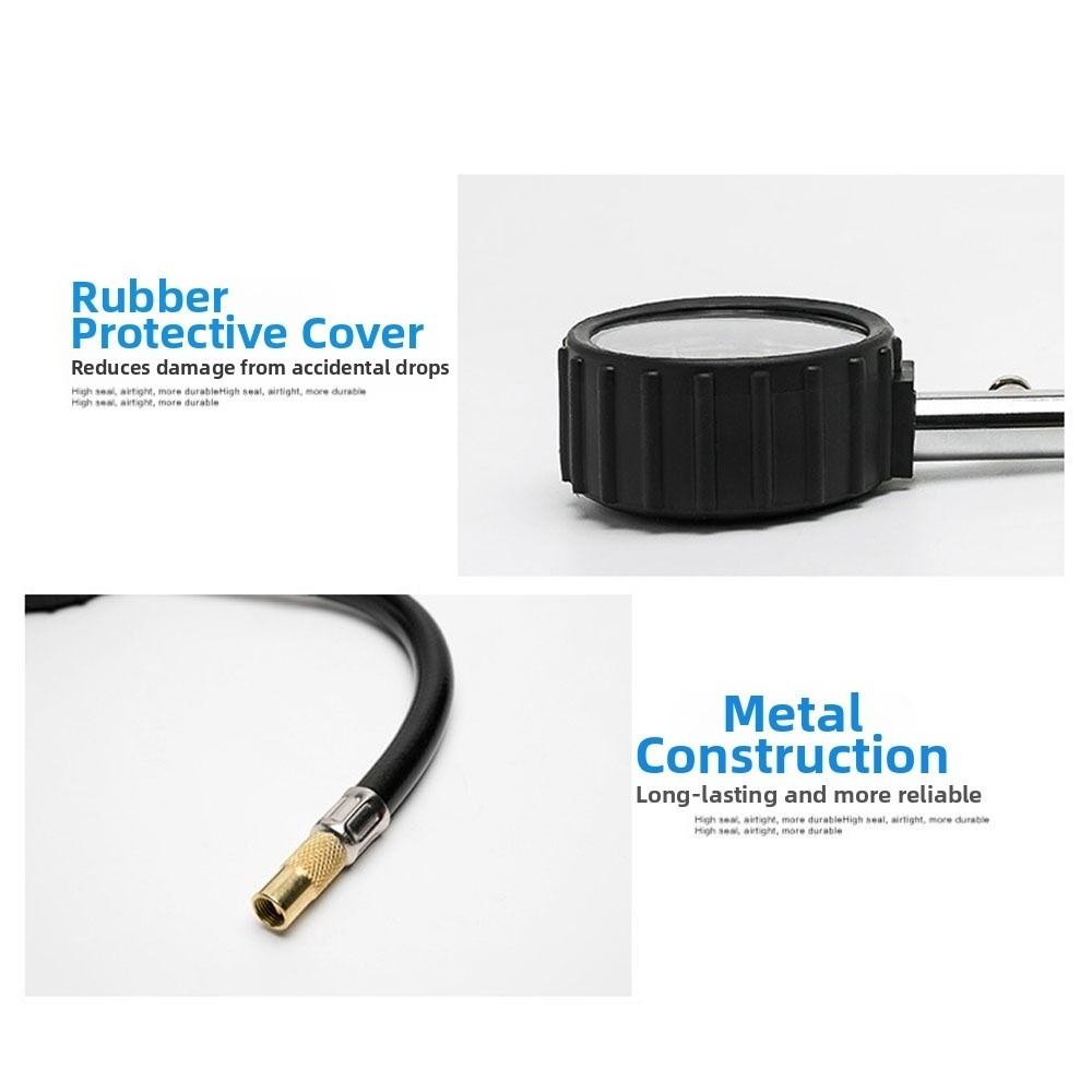 High-Precision Tire Pressure Gauge Long Tube Pressure Meter Tyre Air Tester  Motorcycle Tire