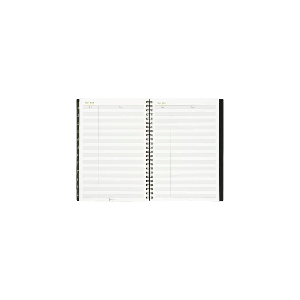 Maruman 2027 Planner, Mnemosyne Monthly Schedule Book with Notepad and Cover, A5 Size, Black,