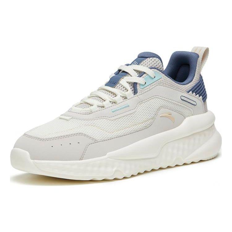 Anta Unrestrained Series Slip Resistant Lightweight Low Top Sports Casual Shoes Men Sneakers White Gray Blue 912328823-3