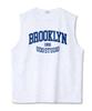 UNDEROFF Oversized Crew Neck Sleeveless Brooklyn T-Shirt White & Green