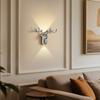 Deer Head Motion Sensor Wall Lamp USB Rechargeable Wireless LED Night Light Battery Powered Wall Light Decor For Hallway Bedroom Bathroom
