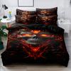 3-Piece Simple Modern Skull Animal Pattern Digital Printed Down Duvet Cover Set,Bedding Set(1 Down Duvet Cover+2 Pillowcases)