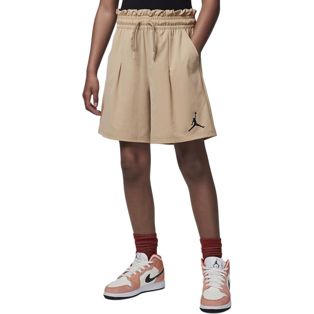 Jordan Jumpman Gładkie szorty sznurowane codzienne średnio wysokie Szorty dziecięce Khaki HM4589-289