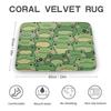 Frog Door Mat – Cute Green Frogs & Bee Pattern, Playful Nature-Inspired Entryway Mat for Bathroom, Kitchen 40x60cm 50x80cm