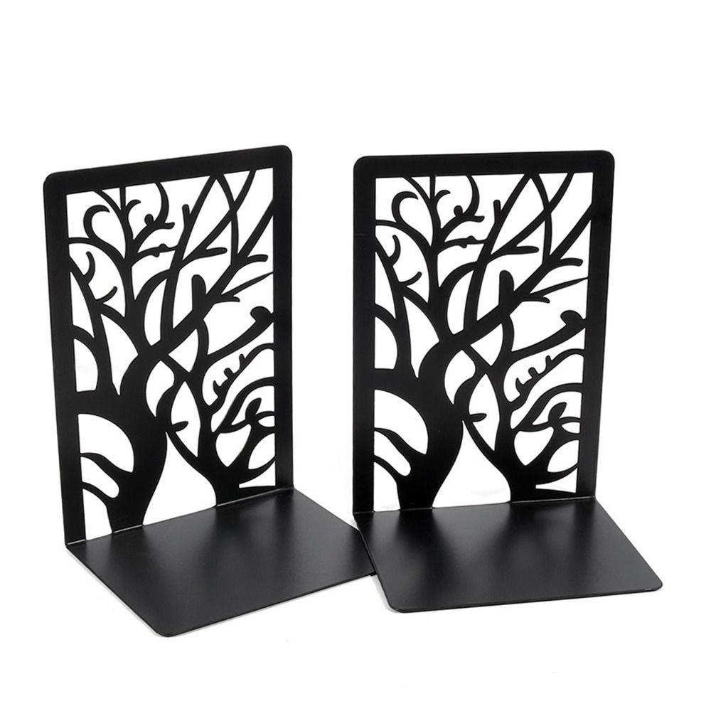 Out Creative Stationery Iron Art Desk Organizer Book Support Shelf Book Stand Bookends Book Holder