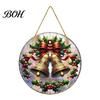 Seasonal Home Hanging Ornaments Christmas Tree Ornaments, Acrylic Festive Pendants with Lanyard for Decor Holiday Party Decoration, Indoor Scene