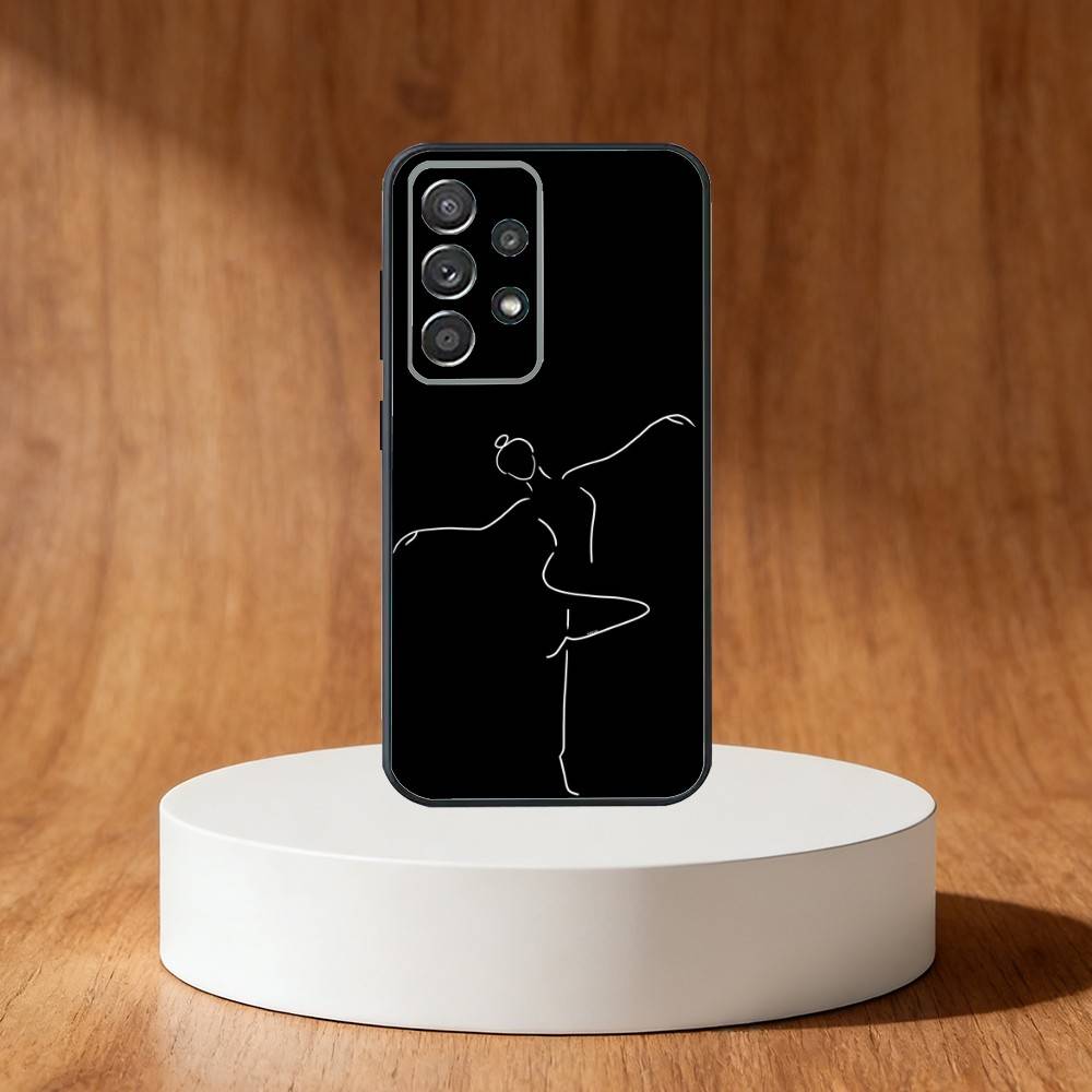 Sexy Body curve Art Phone Case For Samsung S25,S24,S21,S22,S23,S30,Ultra,S20,Plus,Fe,Note,10,9,5G Black Cover
