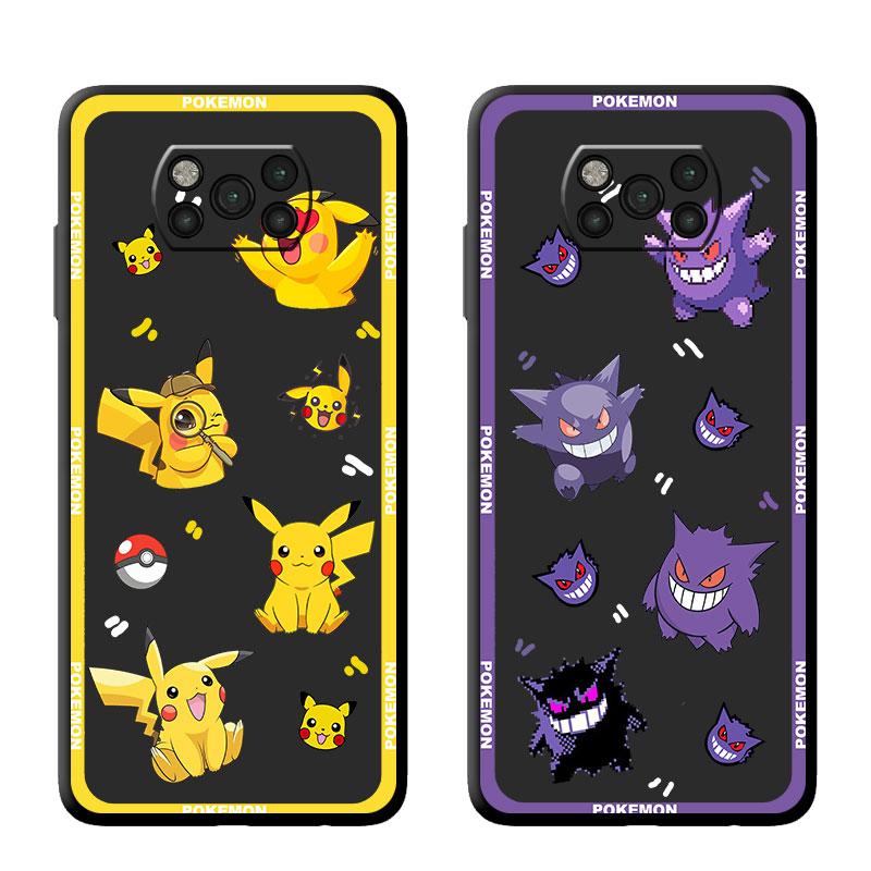 Pokemon Pikachu Cartoon Case dla Xiaomi Mi Poco X3 NFC M4 F3 C40 11 11T 10T Pro 12 9T 9 10Lite tylna miękka obudowa telefonu