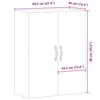 VidaXL Wall Cabinet Artisan Oak 69.5x34x90 Cm Engineered Wood 857463