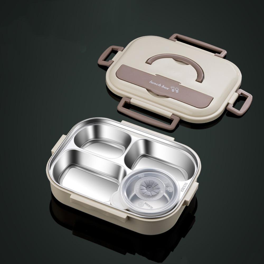 Leak-Proof Insulated Lunch Box Stainless Steel Partition Lunch Box Food Container  Office Worker
