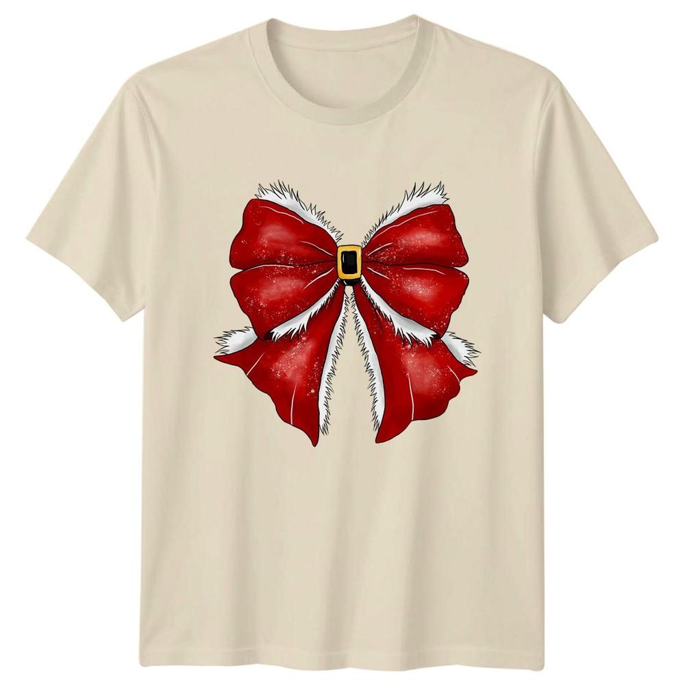 Santa Bow Christmas Holidays Unisexs TShirt Unisexs Graphic Tee