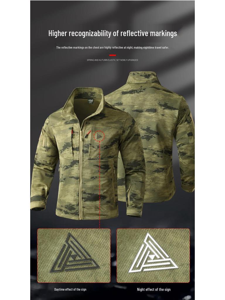 Herren Tarnung Arbeitskleidungs-Set: Robuste taktische Outdoor-Uniform für Frühling & Herbst