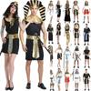 Deluxe Men Egyptian King Costume Majestic Arabian Prince Outfit For Halloween Parties**